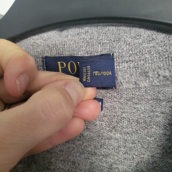 Ralph Lauren Polo Classic Fit Gray Shirt with Black Pony Men's Large - Picture 5 of 8